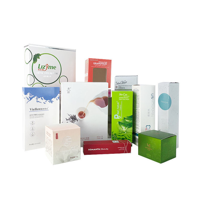 جعبه های مقوایی تاشو سفید OEM جعبه کاغذی آرایشی UV نقطه ای
