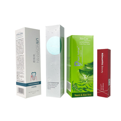 جعبه های مقوایی تاشو سفید OEM جعبه کاغذی آرایشی UV نقطه ای